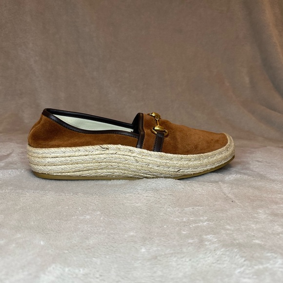 Gucci Brown Men\'s Suede Horsebit Espadrille main image 6